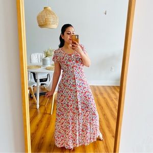 Coldwater Creek Women’s Floral Button-Up Size 16 Maxi Dress New